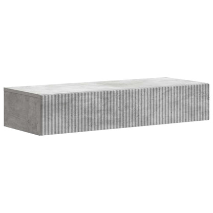 Wall-Mounted Side Table Engineered Wood Concrete grey