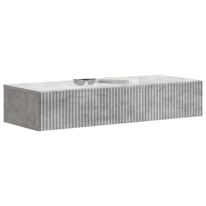 Wall-Mounted Side Table Engineered Wood Concrete grey