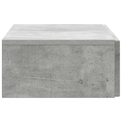 Wall-Mounted Side Table Engineered Wood Concrete grey