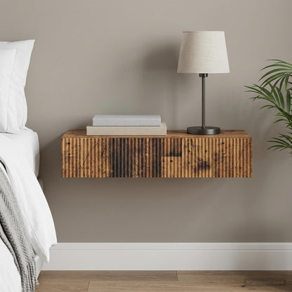 Wall-Mounted Side Table Engineered Wood Old wood