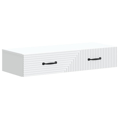 Wall-Mounted Side Table 59 x 34.5 x 17 cm Engineered Wood White