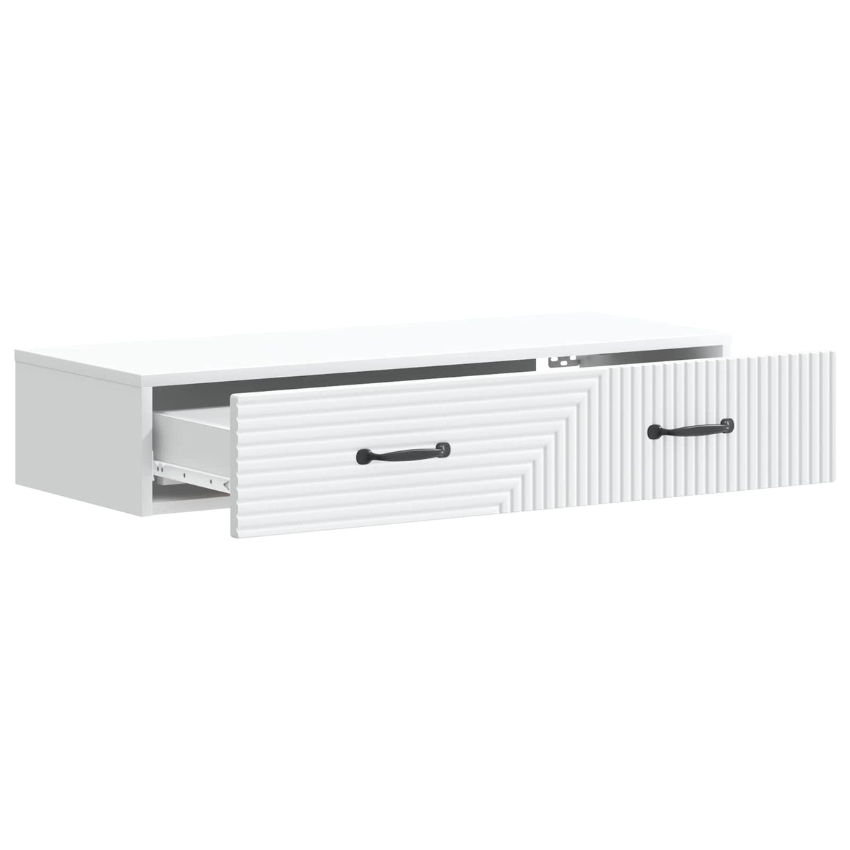 Wall-Mounted Side Table 59 x 34.5 x 17 cm Engineered Wood White