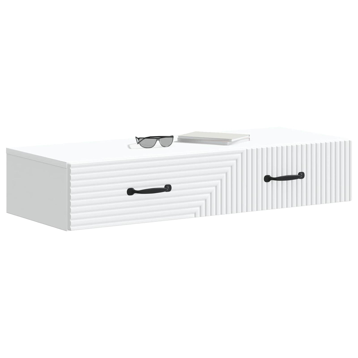 Wall-Mounted Side Table 59 x 34.5 x 17 cm Engineered Wood White