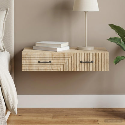 Wall-Mounted Side Table 59 x 34.5 x 17 cm Engineered Wood Sonoma oak