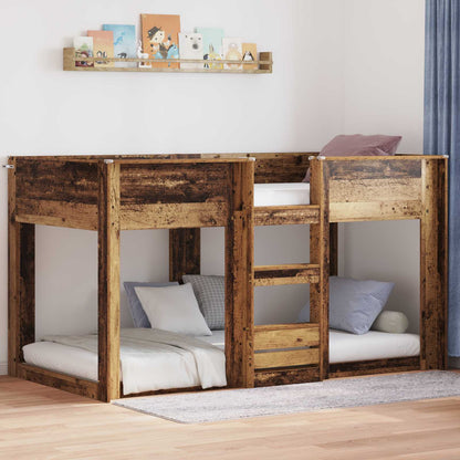 Bunk Bed for Kids Engineered Wood Old wood 75 cm 190 cm