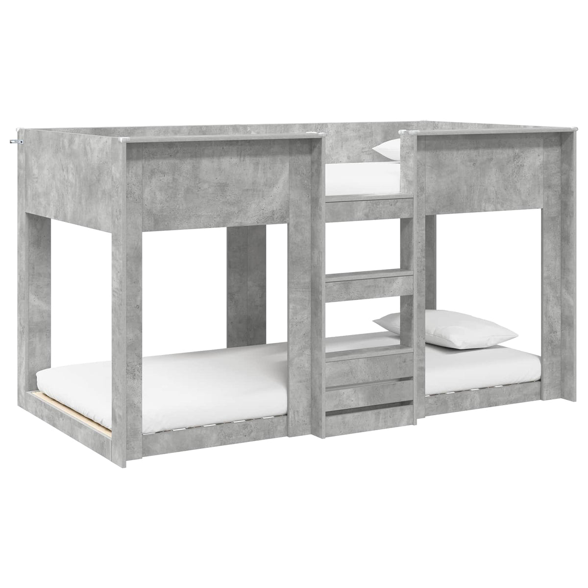 Bunk Bed for Kids Engineered Wood Concrete grey 80 cm 200 cm
