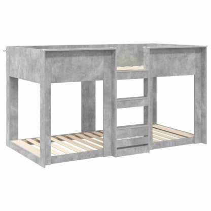 Bunk Bed for Kids Engineered Wood Concrete grey 80 cm 200 cm