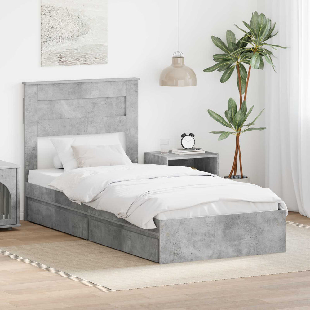 vidaXL Storage Bed with Drawer Engineered Wood Length 190 cm