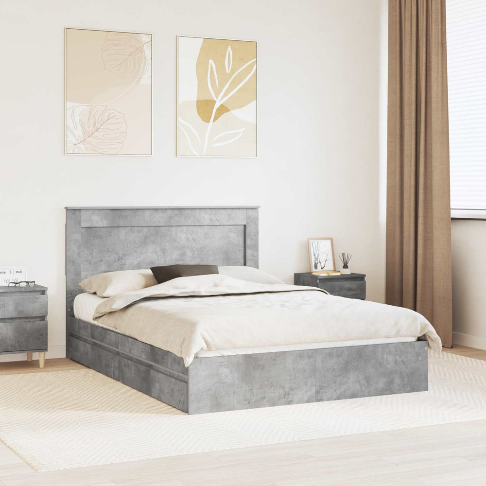 vidaXL Storage Bed with Drawer Engineered Wood Length 200 cm