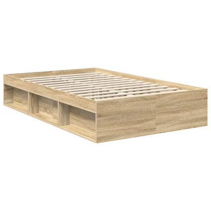Bed Frame Solid Pine Wood Length 200 cm Sonoma Oak 120 cm
