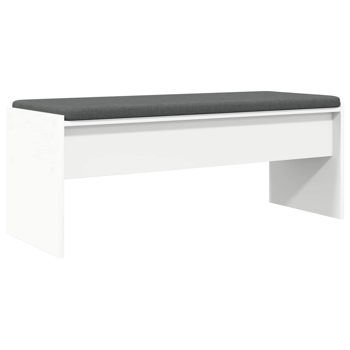 Hall Bench with Cushion 103 x 38 x 40 cm White