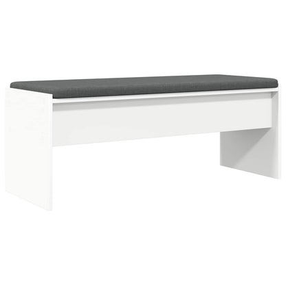 Hall Bench with Cushion 103 x 38 x 40 cm White