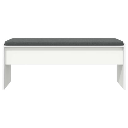 Hall Bench with Cushion 103 x 38 x 40 cm White