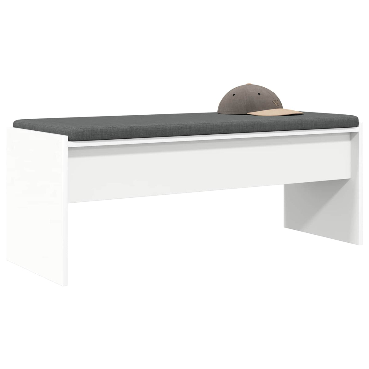 Hall Bench with Cushion 103 x 38 x 40 cm White