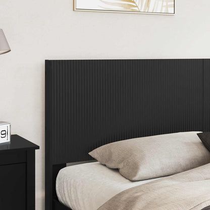 vidaXL Bed Frame with Storage and Headboard Black 200 x 200 cm 3