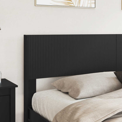 vidaXL Bed Frame with Storage and Headboard 2 pcs Black 200 x 200 cm 3