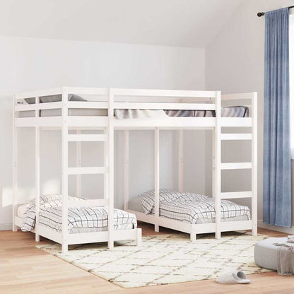 vidaXL Triple Bunk Bed Frame Solid Pine Wood