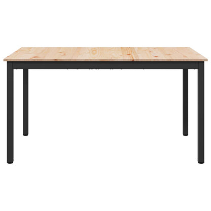 Dining Table Solid Pine Wood Natural 150 cm 90 cm
