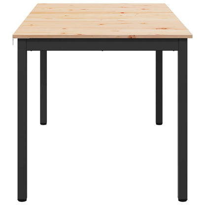 Dining Table Solid Pine Wood Natural 150 cm 90 cm