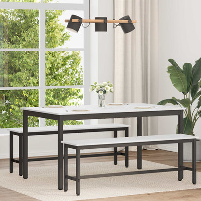Dining Table Solid Pine Wood White 150 cm 90 cm