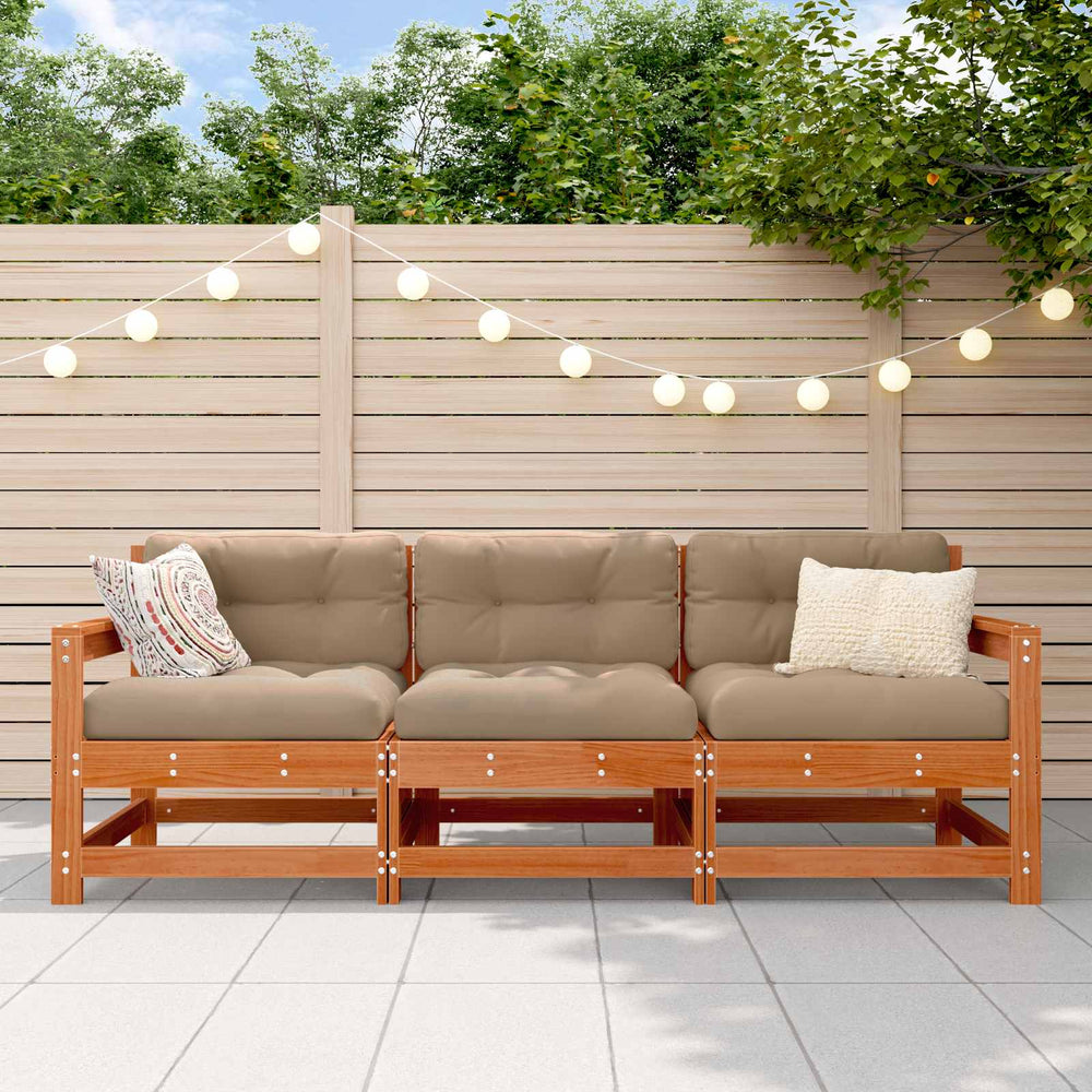 vidaXL Garden Solid Pine Wood Wax Brown 62 x 62 x 70.5 cm Wax Brown Pinewood