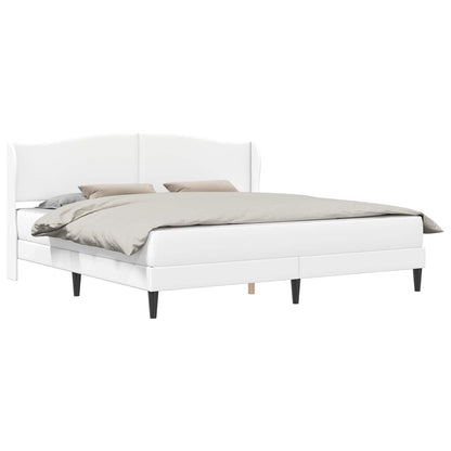 vidaXL Bed Frame with Mattress White 180 x 200 cm Faux Leather 2