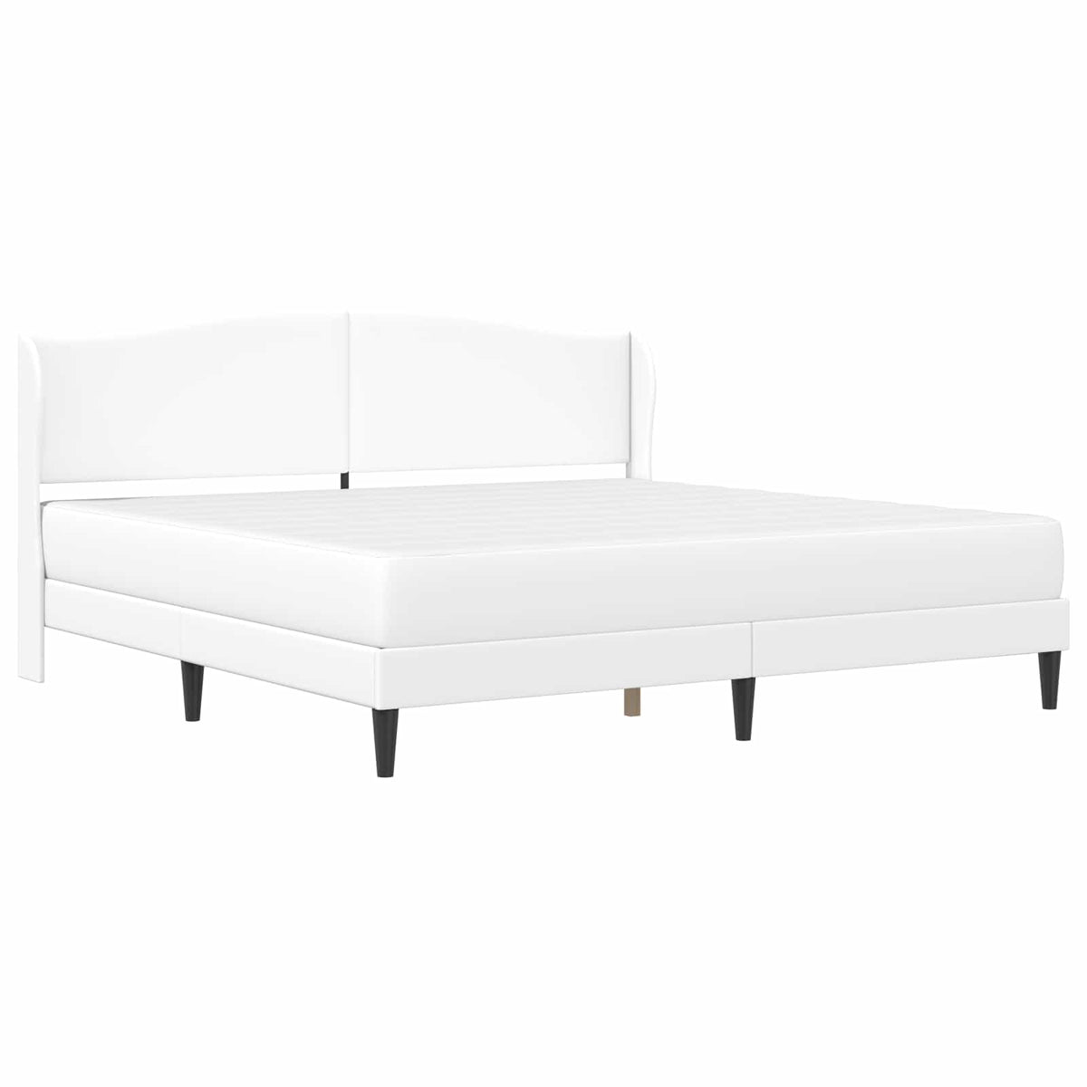 vidaXL Bed Frame with Mattress White 180 x 200 cm Faux Leather 3