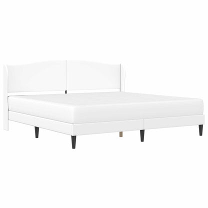 vidaXL Bed Frame with Mattress White 180 x 200 cm Faux Leather 3