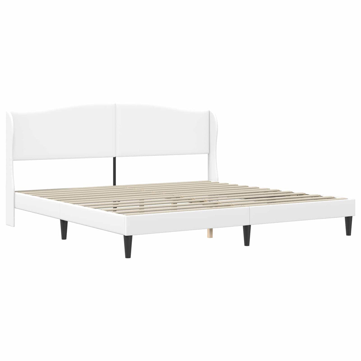 vidaXL Bed Frame with Mattress White 180 x 200 cm Faux Leather 4