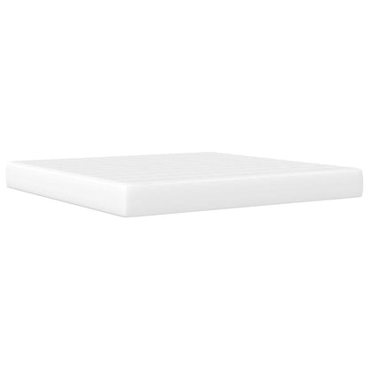 vidaXL Bed Frame with Mattress White 180 x 200 cm Faux Leather 5