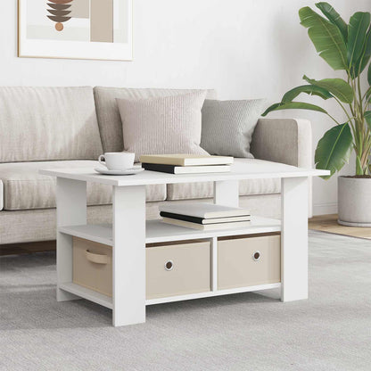 Coffee Table 77 x 55 x 42 cm Engineered Wood White