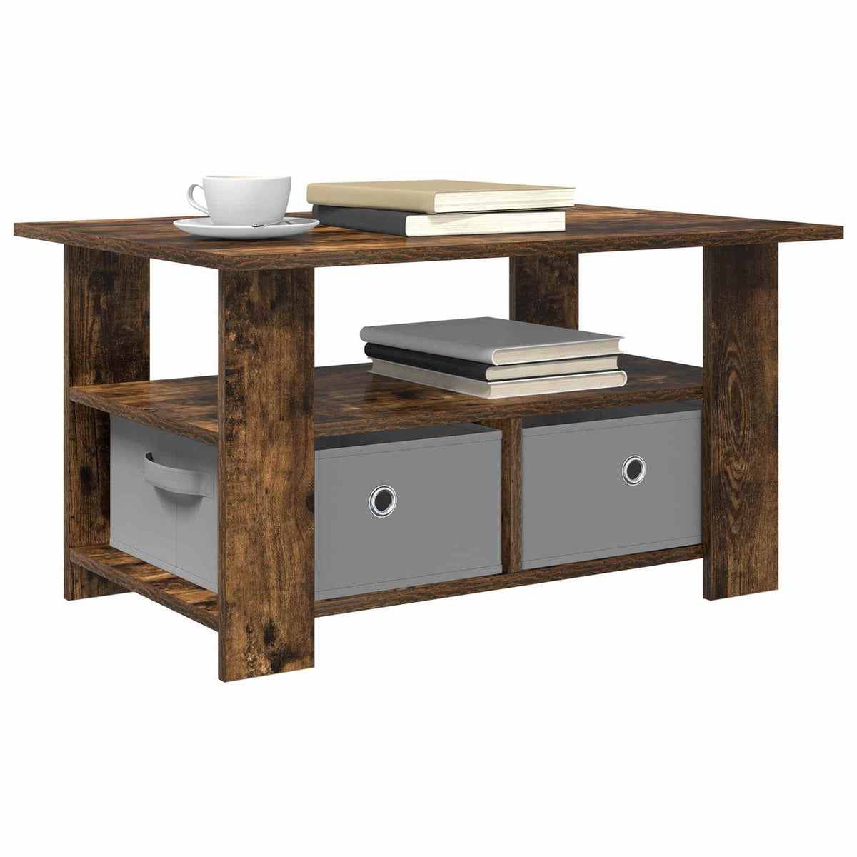 Coffee Table 77 x 55 x 42 cm Engineered Wood Smoked oak