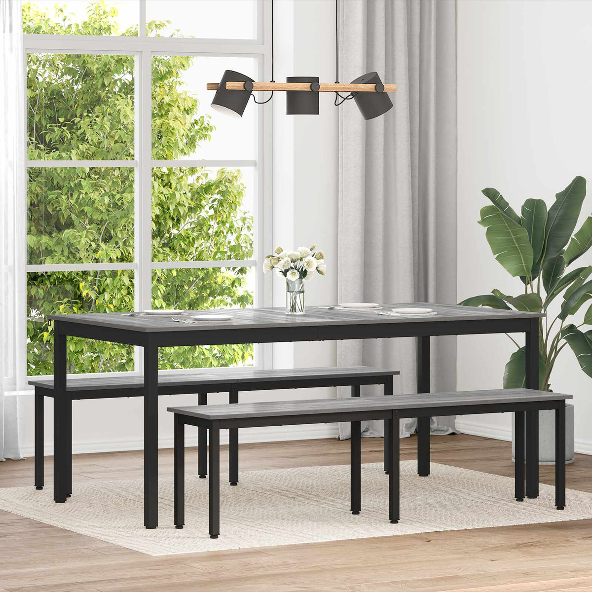 Dining Tables Engineered Wood Grey Sonoma 180 cm 90 cm