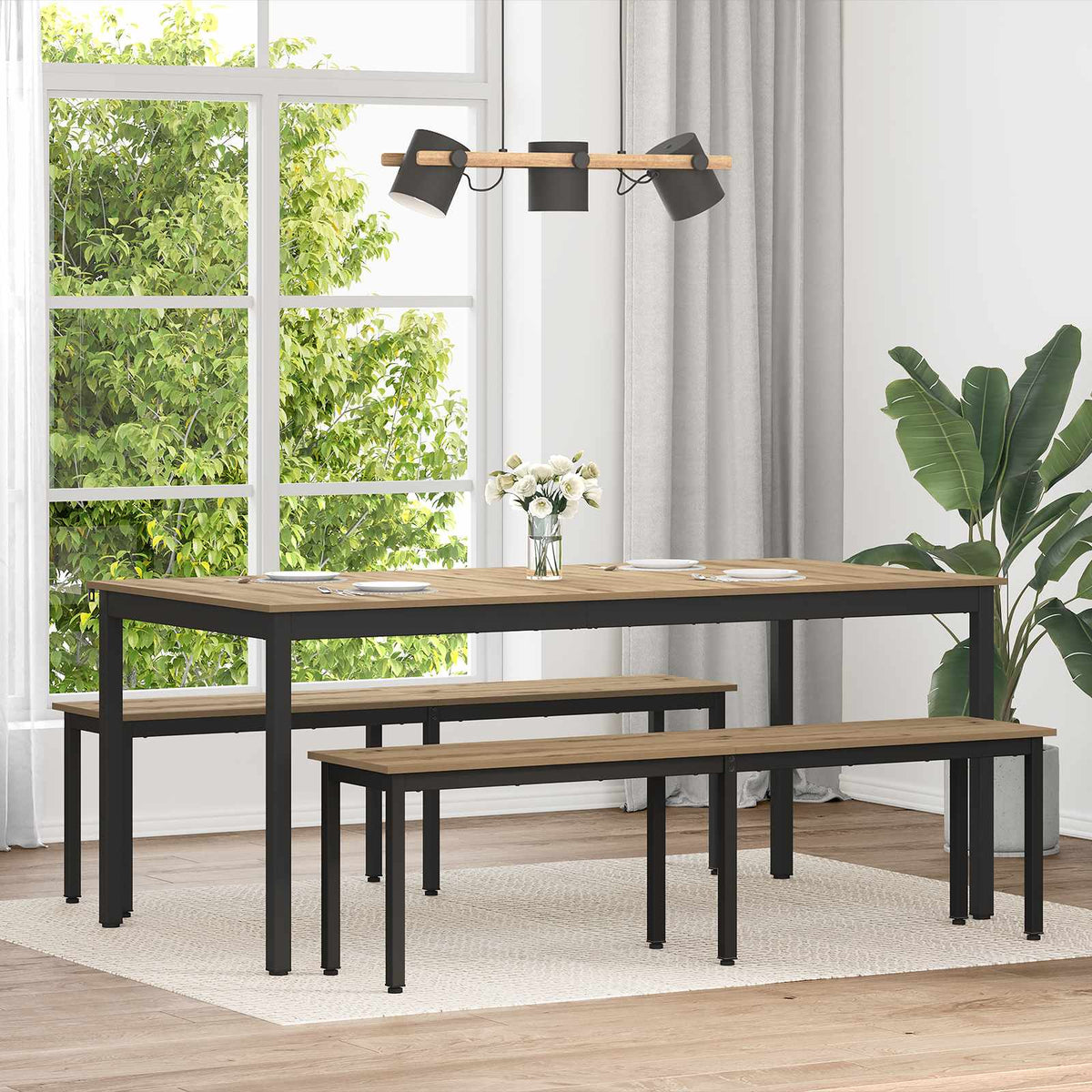 Dining Tables Engineered Wood Artisan Oak 180 cm 90 cm