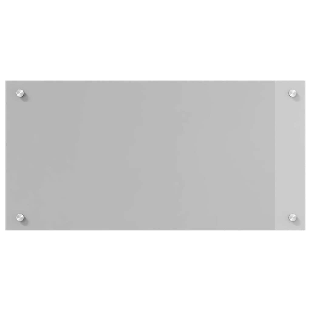 Kitchen Backsplash 70 x 40 cm Tempered Glass 2 pcs Light Grey 80 cm