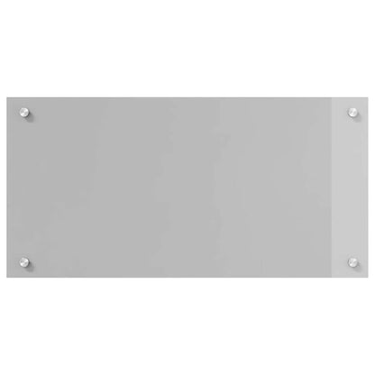 Kitchen Backsplash 70 x 40 cm Tempered Glass 2 pcs Light Grey 80 cm