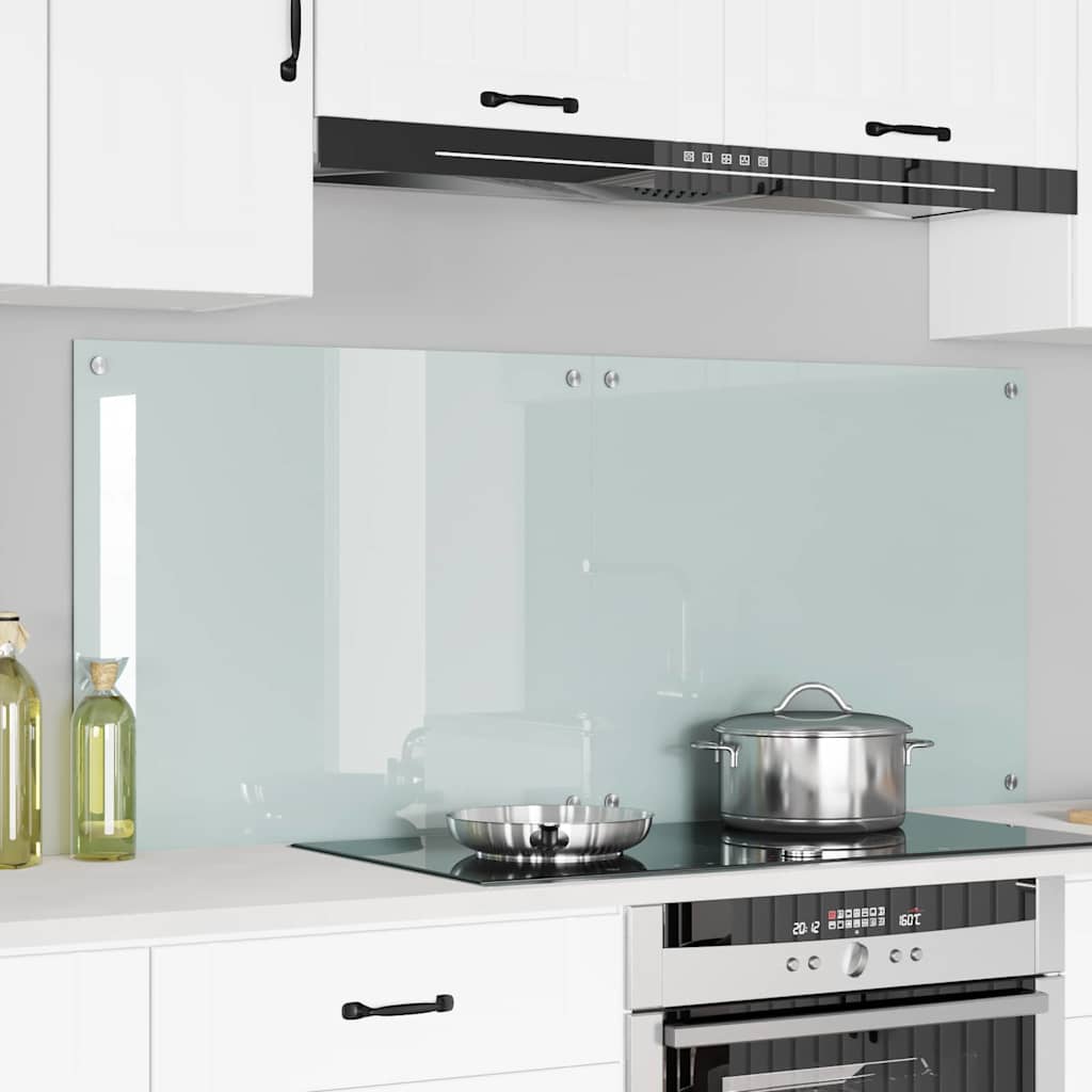 Kitchen Backsplash White 70 x 40 cm Tempered Glass 2 pcs Milk 70 cm 60 cm