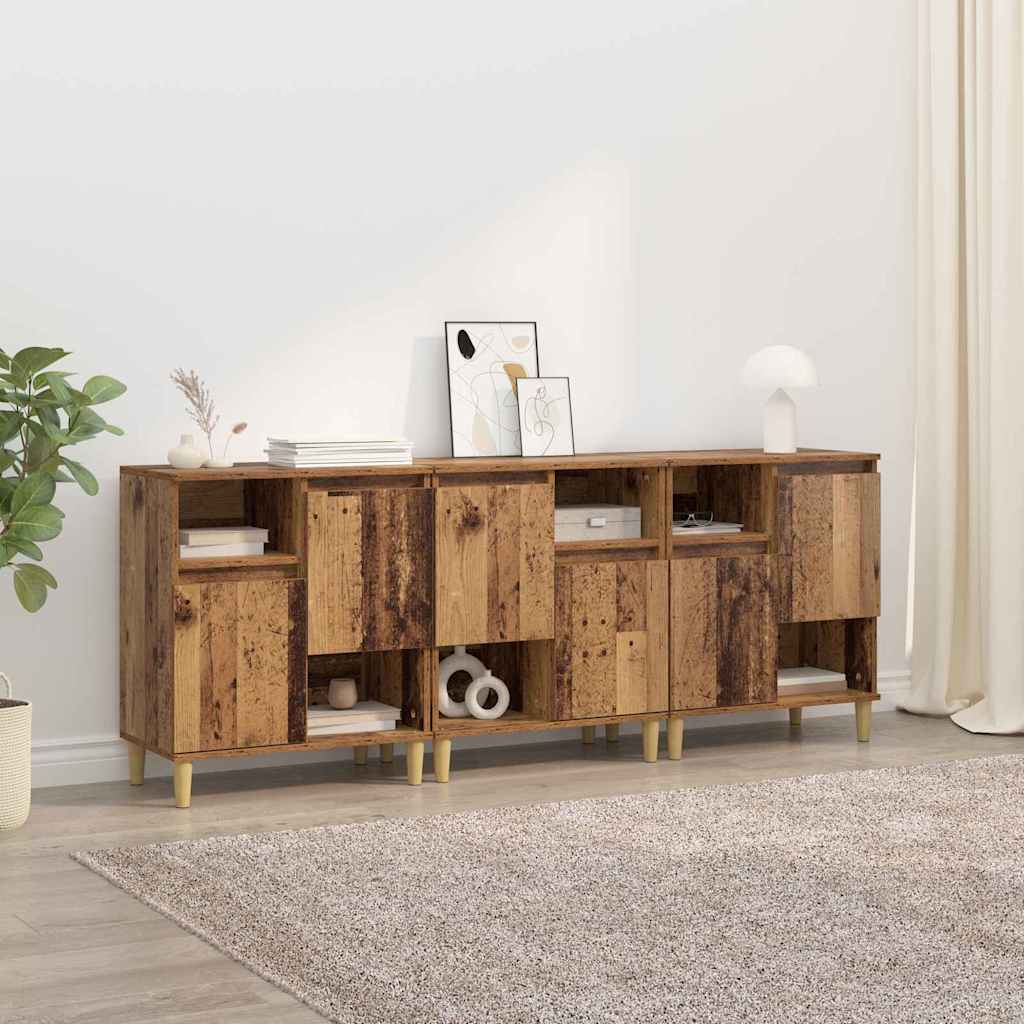 Sideboards 60x35x70 cm Engineered Wood 3 pcs Old wood