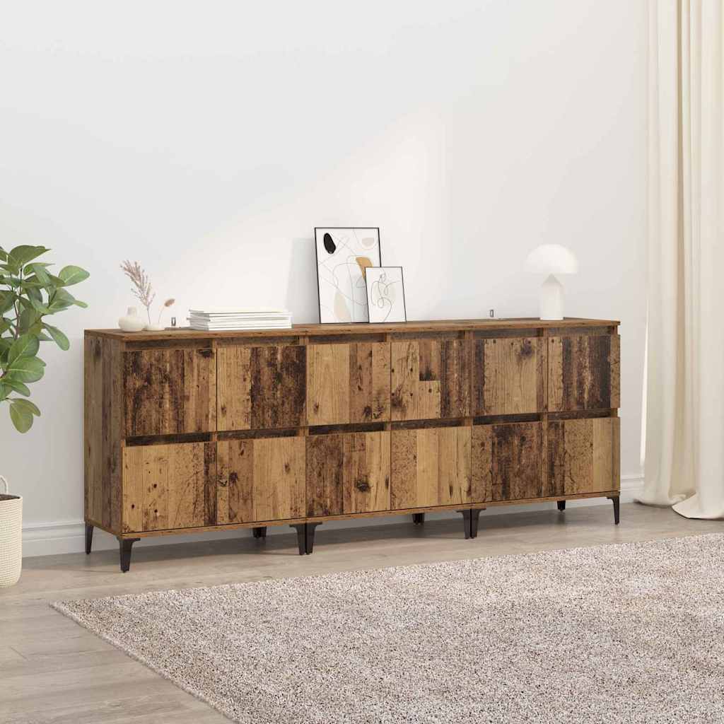 Sideboards 60x35x70 cm Engineered Wood 3 pcs Old wood