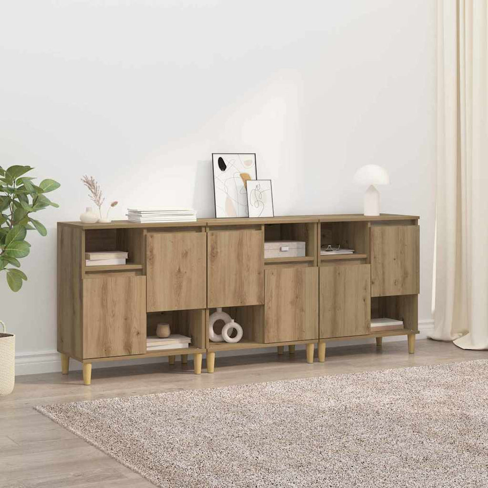 vidaXL Sideboards 60x35x70 cm Engineered Wood 3 pcs