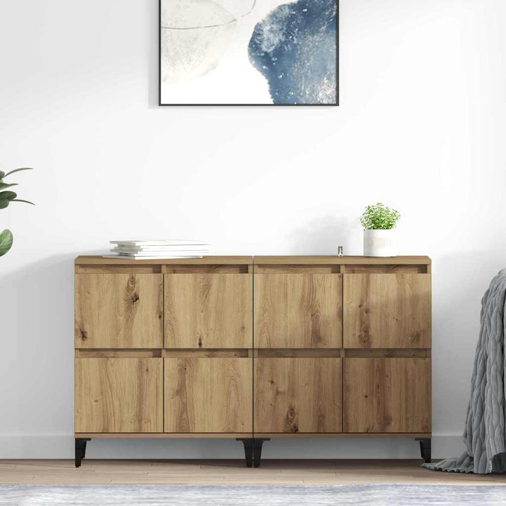 vidaXL Sideboards 60x35x70 cm Engineered Wood 2 pcs