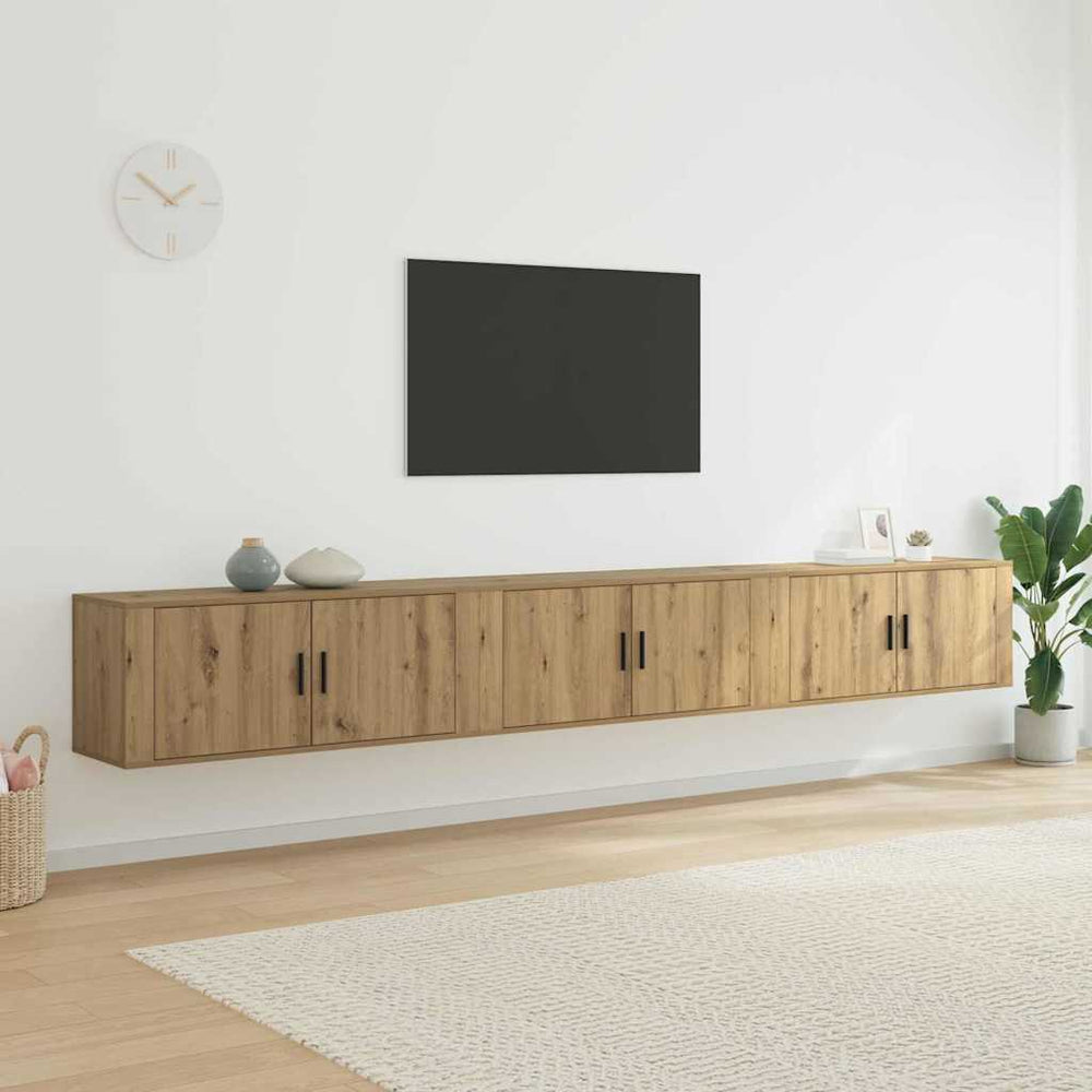 vidaXL Wall-mounted TV Cabinet Set 100x34.5x40 cm 3 pcs