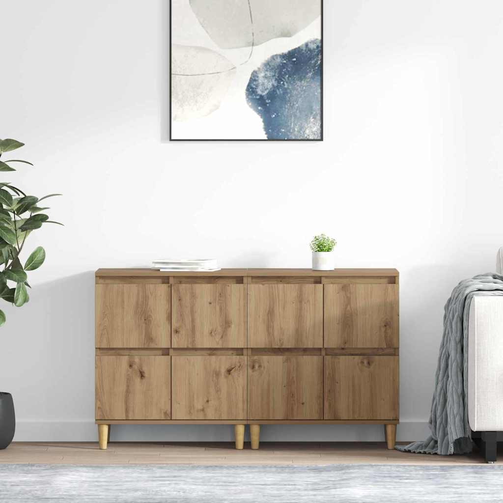 Sideboards 60x35x70 cm Engineered Wood 2 pcs Artisan oak