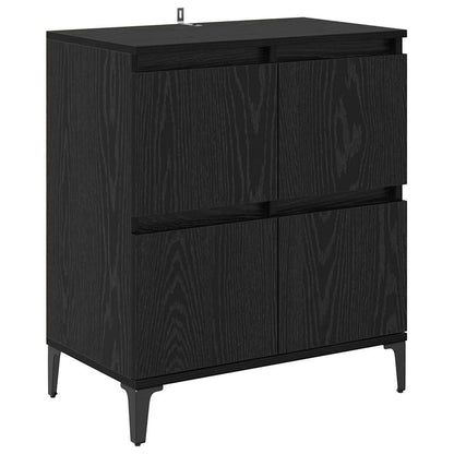 Sideboards 60x35x70 cm Engineered Wood 3 pcs Black oak