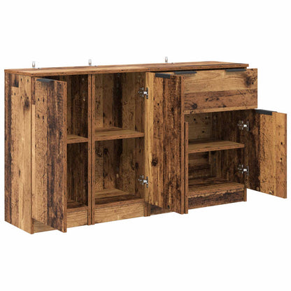 Sideboards 3 pcs Engineered Wood Old wood