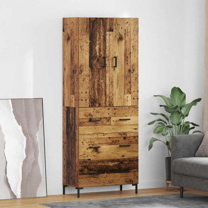 Highboard 69.5x34x180 cm Engineered Wood 3 Drawers Old wood