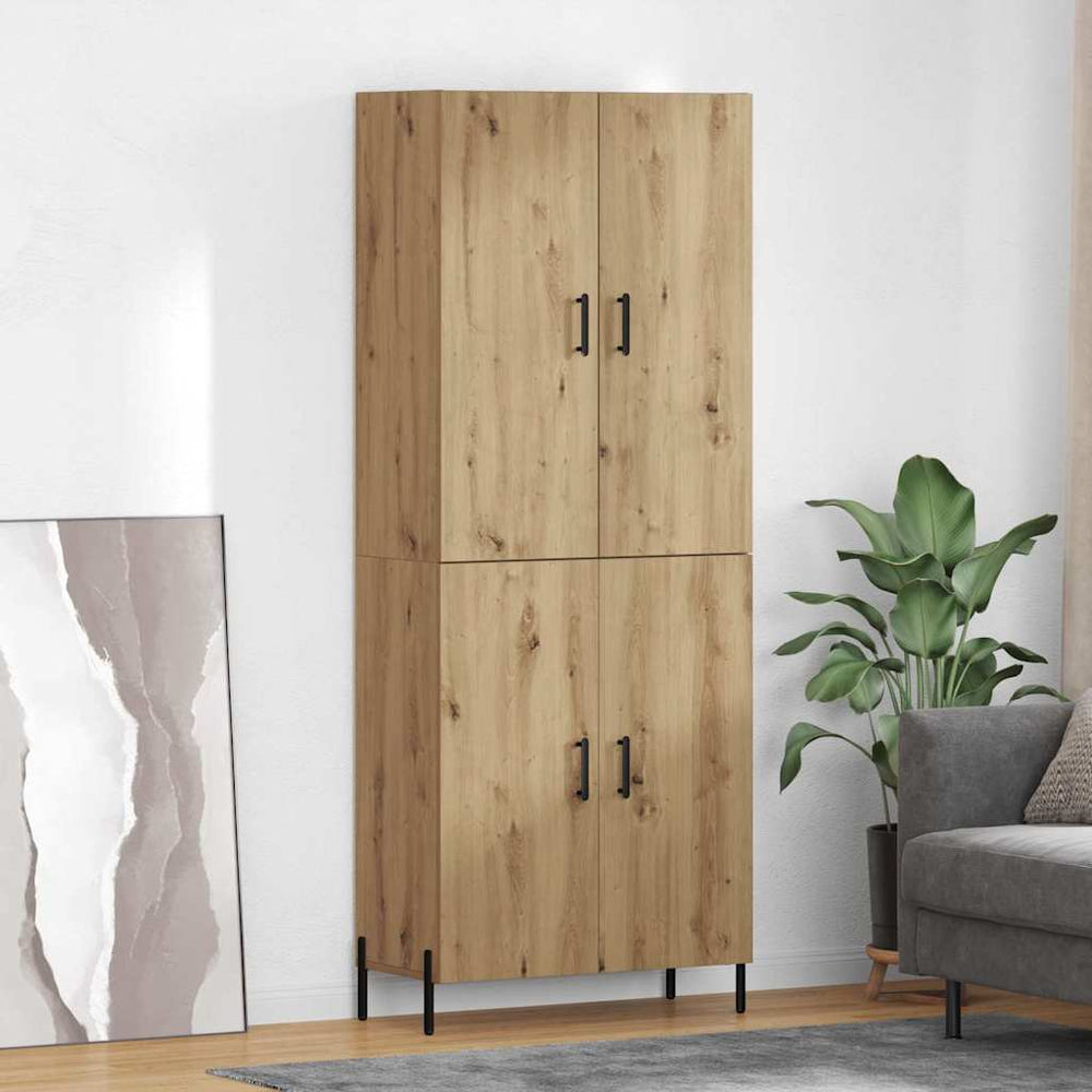 vidaXL Highboard 69.5x34x180 cm Engineered Wood 2 Doors