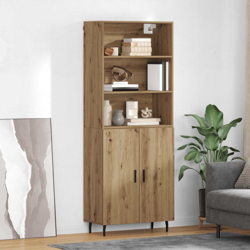 vidaXL Highboard 69.5x34x180 cm Engineered Wood 2 Doors