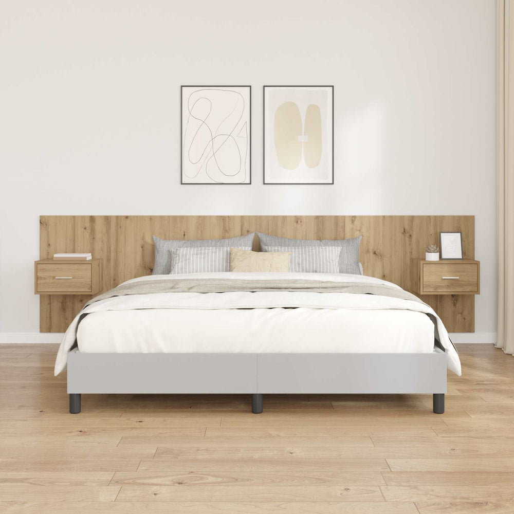 vidaXL Bed Headboard with Cabinets Engineered Wood One Drawer