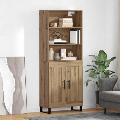 Highboard 69.5x34x180 cm Engineered Wood 2 Wood Doors Artisan oak